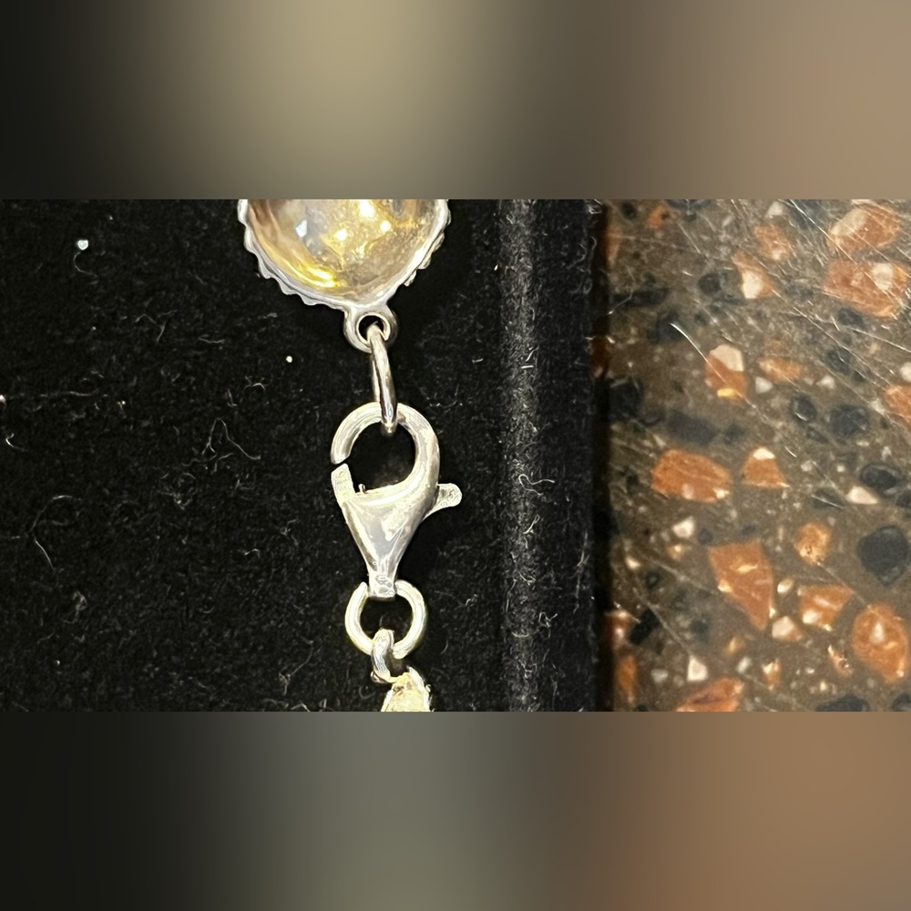 Sterling Bracelet Seashell Solid 925 Silver Link … - image 2